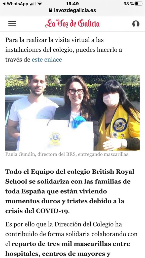 EL COLEGIO BRITISH ROYAL SCHOOL DONA MASCARILLAS