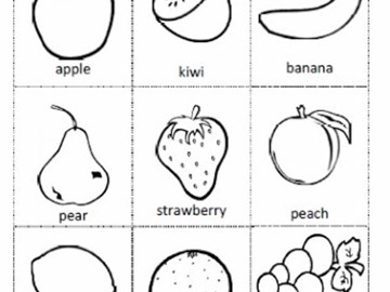 Ficha: Frutas en inglés