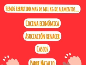 Hemos repartido más de 6.000 Kilos de alimentos