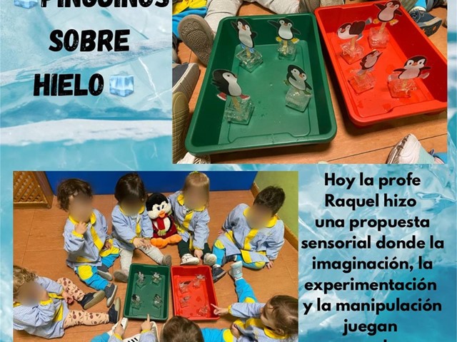 PINGÜINOS SOBRE HIELO