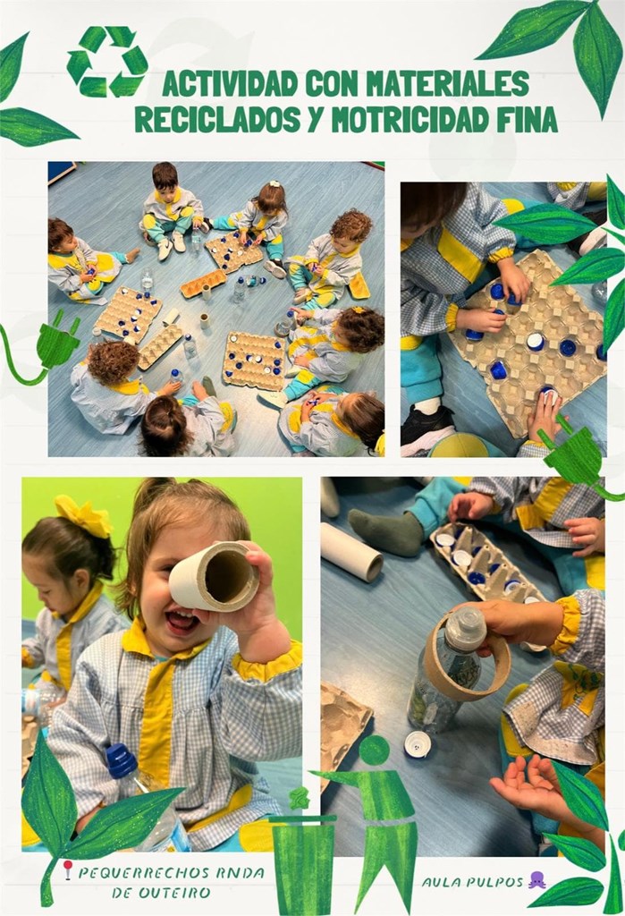 TRABAJAMOS CON MATERIALES RECICLADOS LA MOTRICIDAD FINA 
